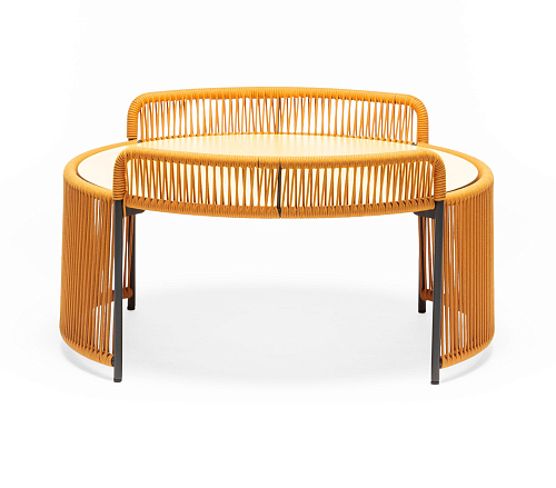 Table Basse de Jardin Ronde Jaune Altana ME