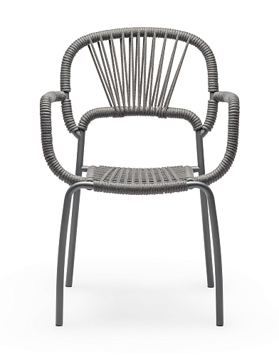 Chaise d'Extérieur Moyo Grise (Lot de 3)