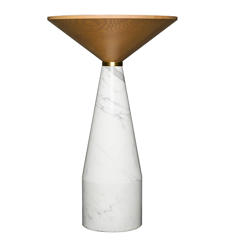 Table d'appoint Cino en marbre blanc