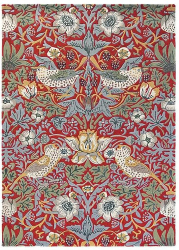 Tapis Strawberry Thief 027700 Cramoisi