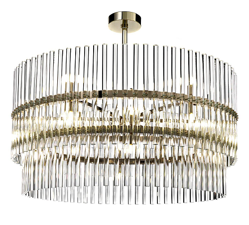 Lustre Rond 24 Lumières Or Doux