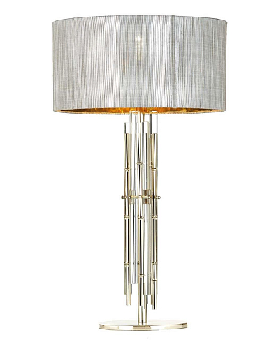 Lampe de Table Bambou Or Doux en Verre