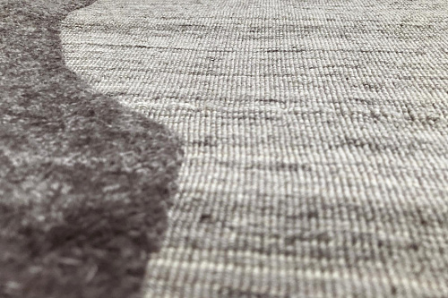 Tapis Flow 3 gris plume tissé à plat