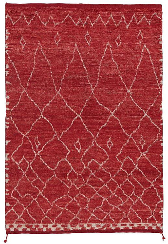 Tapis Berbère Rouge à Poil Long