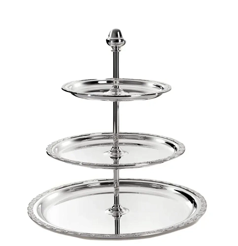 Présentoir À Gâteaux À Trois Étages Argenté Exquisite
