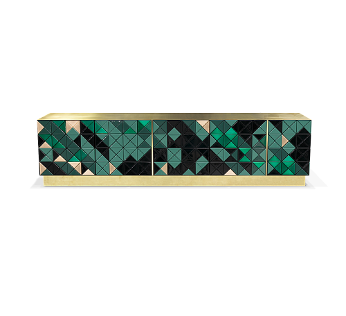 Meuble TV Vert Mosaic