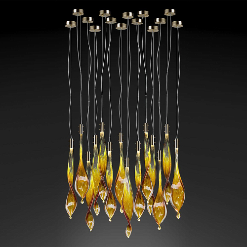 Suspension Murano Feuilles 15 Lumières