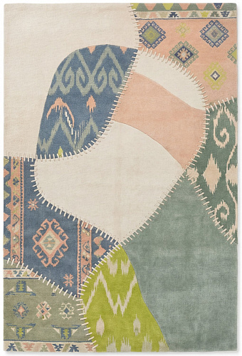 Tapis Textile Fragments Green