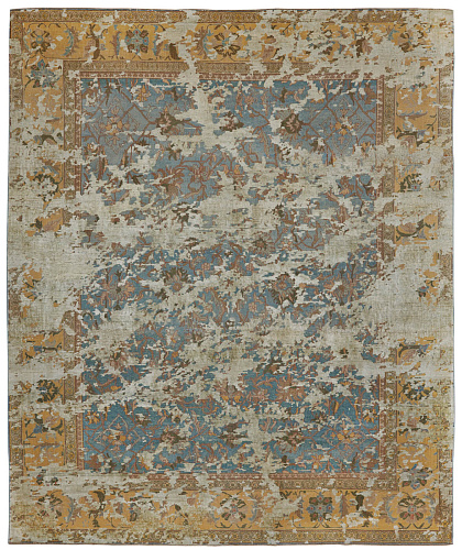 Tapis Ziegler Prince Double Ciel Bleu Gris Soie