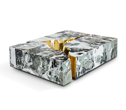 Table Basse en Marbre Fissure