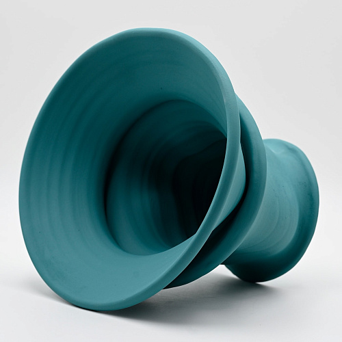 Vase Turquoise Sculpteur à la Main