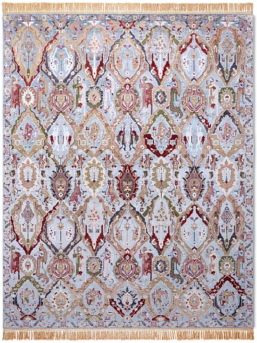 Tapis de luxe fait main KavaBagh Bleu