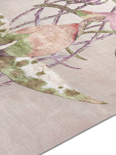 Tapis noué main de luxe Orchidée