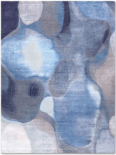Tapis No. 02 Bleu/Gris