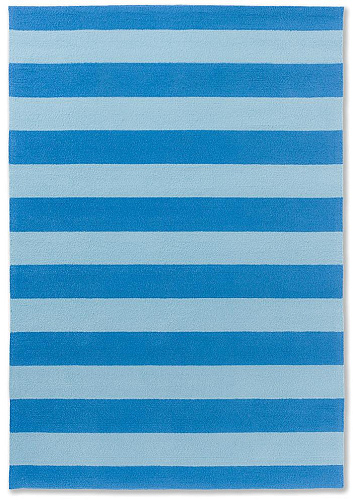 Tapis d'Extérieur Rayé Bleu Ciel