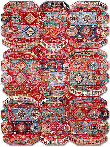 Tapis fait main de luxe Multiforme