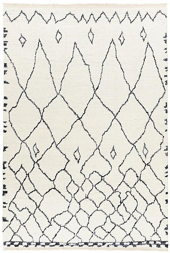 Tapis Berbère Blanc à Poil Long