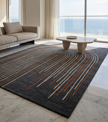 Tapis de luxe Arcade Lines Umber