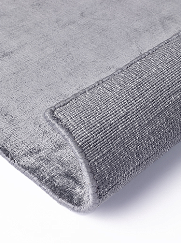 Tapis Uni Viscose Gris