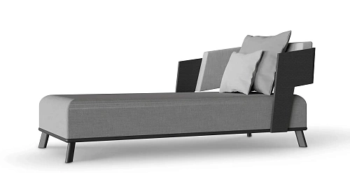Chaise Longue Grise Crown