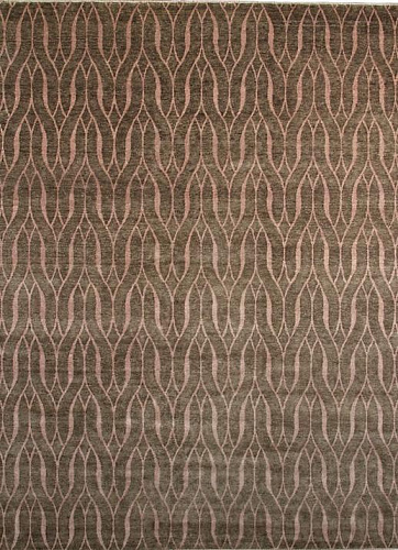 Tapis en Laine Ikat Noué à la Main