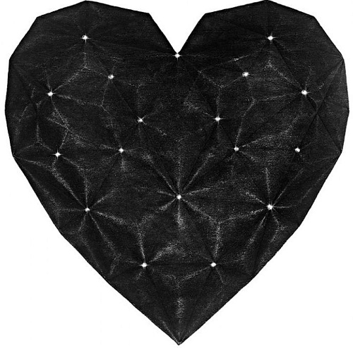 Tapis Heart Diamond Noir