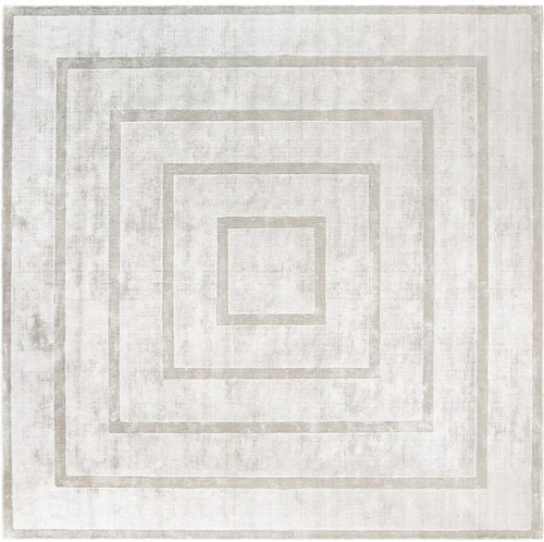 Tapis Domino Tencel Argenté