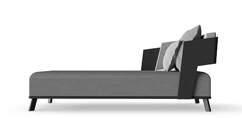 Chaise Longue Grise Crown