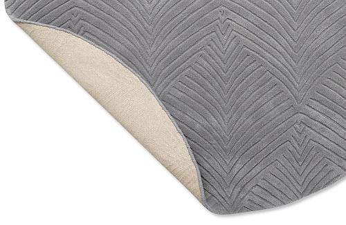 Tapis rond Folia Gris Frais