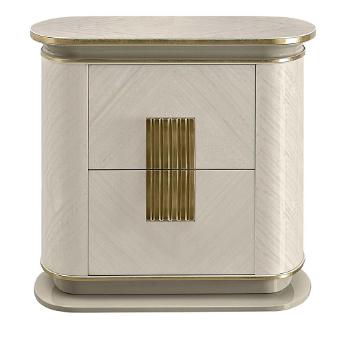 Table De Chevet Blanche / Or Dilan