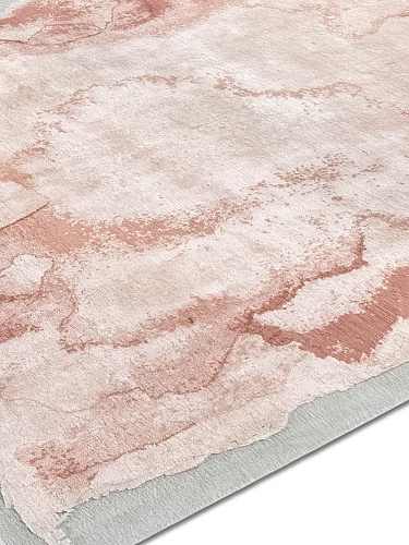 Tapis noué main de luxe Mono Rose